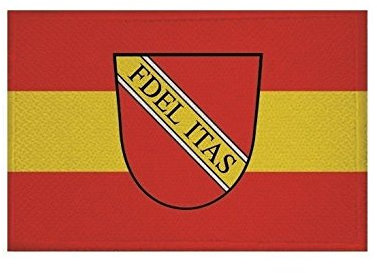 U24 Aufnäher Karlsruhe Fahne Flagge Aufbügler Patch 9 x 6 cm