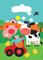 Amscan 9900379 - Partytüten Farm Fun, 8 Stück, 23,5 x 16,5 cm, Bauernhof Tiere, Mitgebsel, Kindergeburtstag