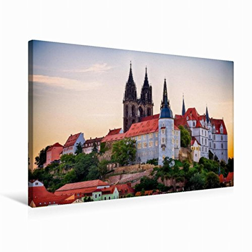 Premium Textil-Leinwand 75 x 50 cm Quer-Format Schloss Albrechtsburg Meißen | Wandbild, HD-Bild auf Keilrahmen, Fertigbild auf hochwertigem Vlies, Leinwanddruck von Dirk Meutzner