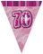 Unique Party 90957 - 9ft Foil Glitz Pink 70th Birthday Bunting Flags