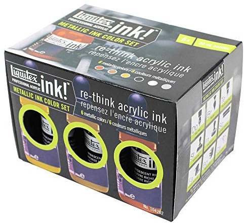 Liquitex Professional Acrylic Ink, Metallic Set