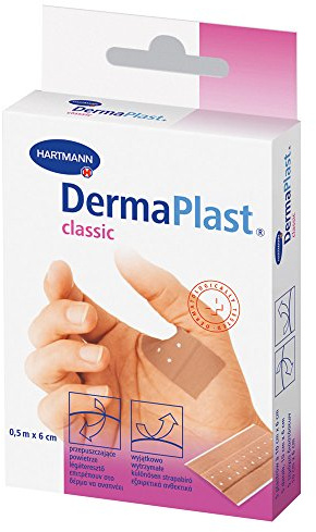 HARTMANN 5350511 DermaPlast Classic Hypoallergene Wundpflaster, 5m x 4cm