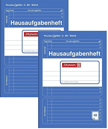 Doppepack Hausaufgabenheft BRUNNEN 48 Blatt / DinA5 - 70g (blau) (2)