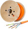 HB-DIGITAL 250m Cable de red CAT.7 Cable de instalación LAN AWG 23 Cobre puro S/FTP PiMF LSZH Cable de instalación Ethernet que cumple con RoHS Cable de datos PoE 10Gbit/s máx. 1000MHz Naranja