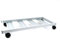 Rectangular plant pot trolley with wheels - cm. 80 aluminum -