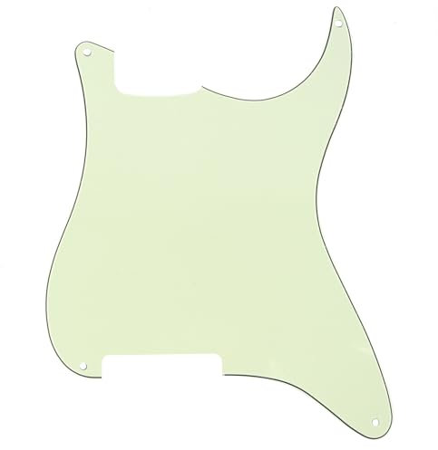 Musiclily 4 Löcher Gitarre Schlagbrett Rohmaterial ST Pickguard für Strat Style E-Gitarre,3 lagig Mint Green