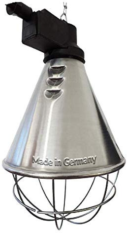 Koll Living Infrarot-Wärmestrahlgerät 150W mit/ohne Leuchtmittel, Kückenlampe, Schweinelampe (2,5 m Kabel - mit Sparschalter)