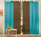 Gardinen Set, 2 x Schlaufenschal Voile, transparent, 245x140, Türkis, 2 x Schlaufenschal Voile, transparent, 245x140, Braun, 6100061000