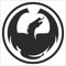 INDIGOS UG Aufkleber - Autoaufkleber - JDM - Die Cut - Optical Dragon Decal Auto Laptop Window Vinyl - Folie Sticker - schwarz - 88mmx88mm