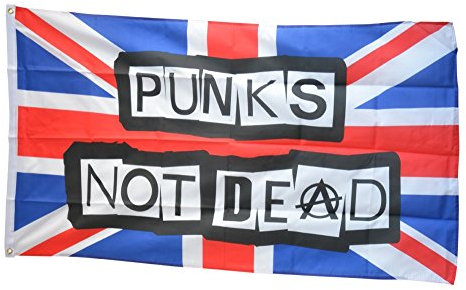 Flaggenfritze Fahne/Flagge Großbritannien Punks Not Dead + gratis Sticker
