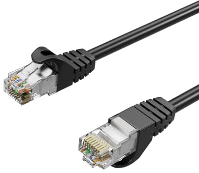 Kabelbude.eu Netzwerkkabel Ethernet LAN Patchkabel RJ45 S/FTP PIMF Cat 7 Halogenfrei - 10m - Schwarz