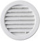 La Ventilazione T12DRB, Griglia di Ventilazione in Plastica Tonda da Incasso, diametro interno 121 mm, esterno 150 mm, Bianco