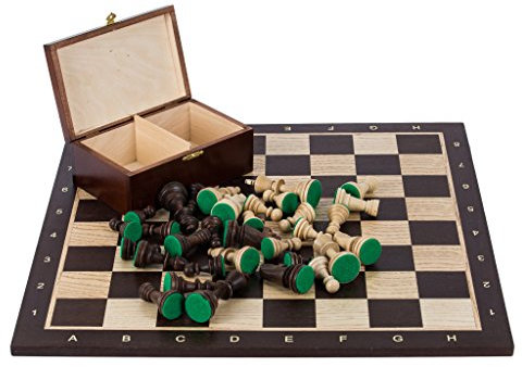 SQUARE - Pro Scacchi in legno Set No 6 - DANIMARCA - Scacchiera in legno - Wenge/Cenere