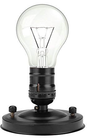 Fdit E27 Base Enchufe Adapter E26 E27 Vintage Industrial Techo Titular Colgante Bombilla Lámpara Tornillo Zócalo Socialme-EU(Negro)