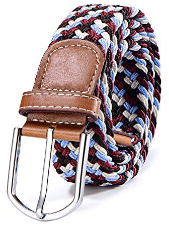 Stoffgürtel Stretchgürtel geflochten und elastisch Gürtel für Damen und Herren Länge 100 cm bis 130 cm mehrfarbig