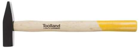 Toolland Martello da fabbro, testa in acciaio 300 g, manico in legno, per tutti i lavori in casa e fuori casa