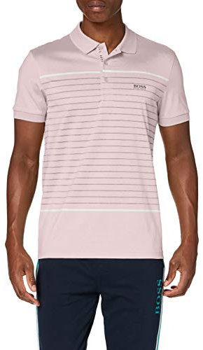 BOSS Athleisure Paule 8, Polo Homme, Rose Clair/Pastel, S