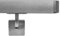 Handlauf VKT 42 x 42 mm Wandhandlauf Edelstahl V2A Halter eckig 140 cm 2 Halter
