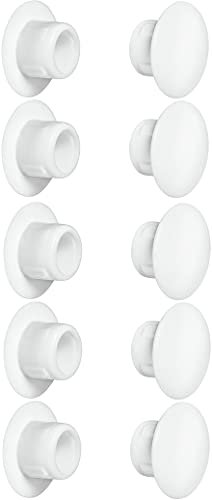 cyclingcolors 10x tappo chiusura plastica nero bianco grigio marrone mobili inserto cappuccio copriforo fori (Ø8mm/bianco RAL 9010)