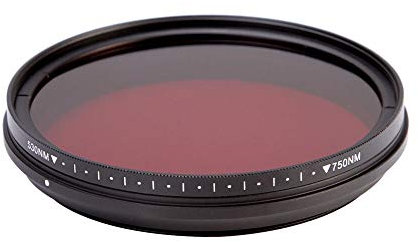TTSJSM Uv Filter,Filter 37mm Einstellbarer Infrarot-IR-Filterpass Infrarot 530nm bis 750nm 590nm 680nm 720nm (Caliber : 46mm)