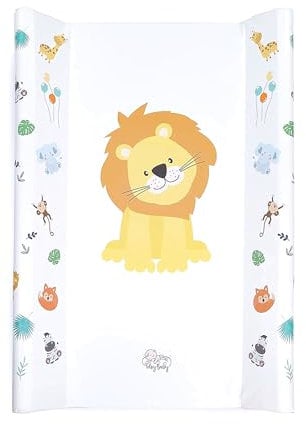 Cambiador bebe 70x47 cm - impermeable rígido en forma de cuña portátil para cómoda fácil de limpiar cojin muda comoda trocador fraldas colchón colchoneta 1. Motivo Safari