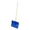 Rekord Schneeschieber (Kunststoff 29x22 cm) für Kinder - mit Holz-Stiel (76 cm) - Blau, Schneeschaufel Kinderschneeschaufel Schneeschippe Spielzeug für Draußen