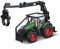 Bburago Tracteur FENDT 1050 Vario moulé sous Pression avec Chargeur Frontal et Chargeur de bûches – Réplique détaillée du Jouet à Collectionner, Coleurs Assorties