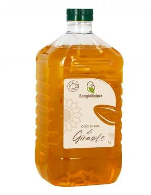 Olio di Girasole Crudo spremuto a Freddo 5 Litri Ideale per Dolci e Fritture