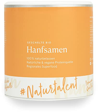 BIO Hanfsamen geschält | Super Food als ideale Ballaststoffquelle | 100% Bio | Besonders nussig im Geschmack | Mit hochwertigem Eiweiß