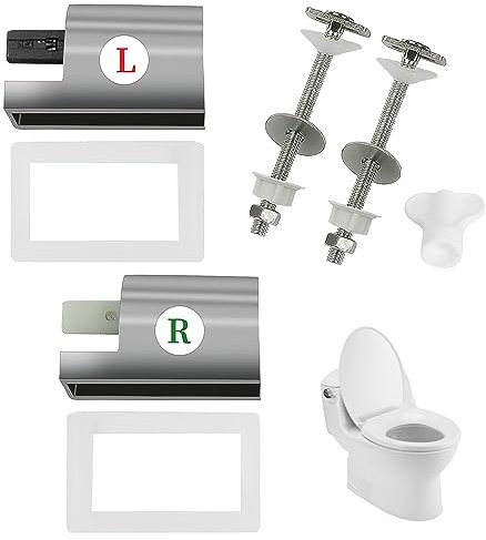 Attaches Charnière Abattant Wc, Charnières De Siège De Toilette À Fermeture Douce, Kit Fixations Remplacement Des Charnières De Siège De Toilette En Abs Pour Sièges De Toilette En Résine De Bois