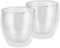 APS 10371 Gläser TWINZ, 2er Set, doppelwandig, ideal für Kaffee oder Tee, Ø 8,5 cm, Höhe 8,5 cm, 230 ml
