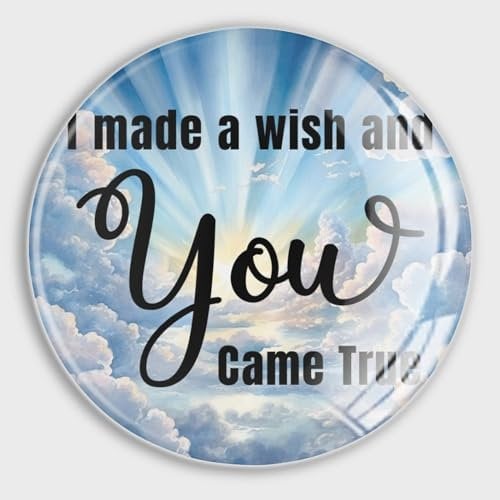 I Made A Wish And You Came True Refrigerator Magnets Magnetic Whiteboard For Fridge Inspirational Quotes Glass Strong Magnet Magnets for Locker Whiteboard School Office Kitchen