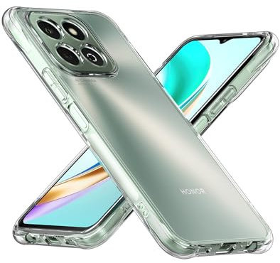 Cresee Case for Honor X6b, Clear Phone Case with Reinforced Corner Protection Bumper Slim Fit Shockproof Flexible TPU Case for Honor X6b 4G, Transparent