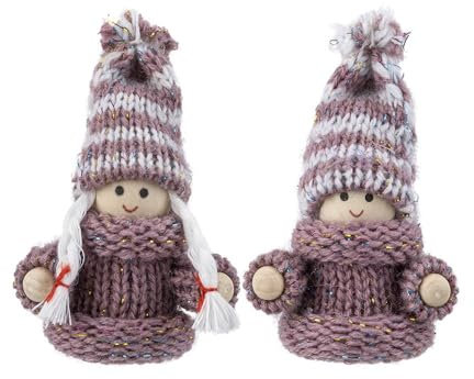 Ideen mit Herz Niedliche Winter-Püppchen, Weihnachts-Deko, aus Filz und Strick, Winter-Kinder