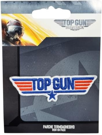 COMERCIAL MERCERA, Top Gun Aufnäher Patches, Originale, Aufnäher Ideal für Mützen, Jacken, T-Shirts oder Schultaschen, 100% Polyester (Top Gun, Gestickter)