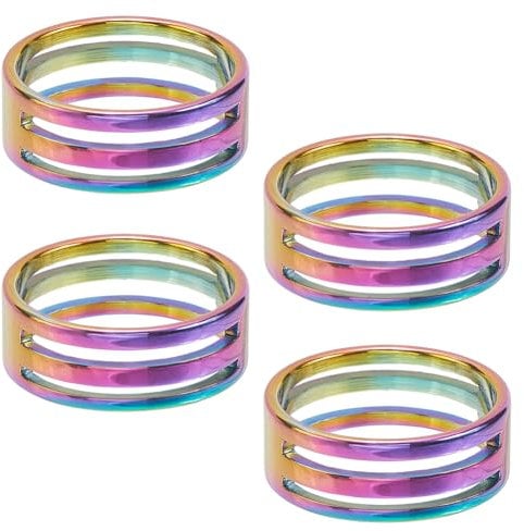 SUNNYCLUE 1 Box 8Pcs Jump Ring Openers Ring Maker Tool 19mm Rainbow Colorful Metal Stainless Steel Split Circle Opening Closing Wide Finger Tools for Jewellery Making DIY Craft Projects Accessories