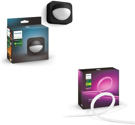 Philips Hue Lightstrip 2m + Außensensor Hue Lichtsystem mit 16 Mio. Farben, smarte Lichtsteuerung über Sprache oder App