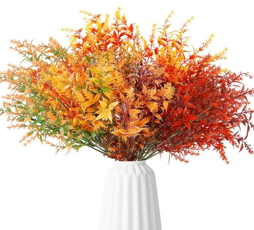 INSANYJ Decoration Automne, 8PCS Fleur d Automnes, Bouquet Automne Artificielle Branche pour Automne Deco, Fête, Table et Décorations Intérieur et Extérieur