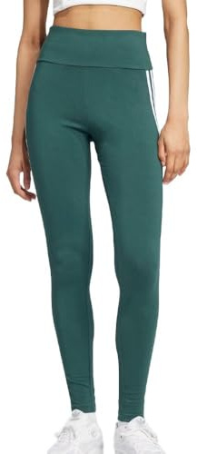 adidas Damen-Leggings, Grün, 3 Streifen