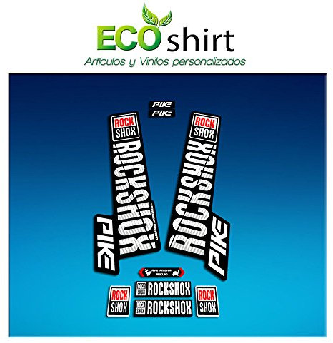 Ecoshirt MR-T1DE-2WPA Aufkleber Gabel Rock Shox Pike 2018 Am129 Fork Aufkleber Decals MTB