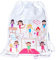 HECKBO Mädchen Turnbeutel, Balletttasche Baumwolle - Turnerinnen, 40x30cm, Turnunterricht, Kindergarten, Krippe, Reise - Mädchen Turntasche