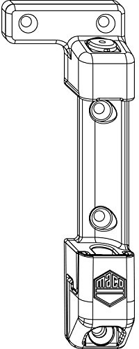 MACO Scherenlager MAMMUT 220 kg, mit 9 mm Tragezapfen, silber, links (210601)
