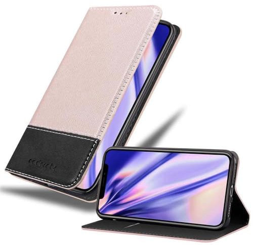 Cadorabo Hülle kompatibel mit Apple iPhone X/XS aus Premium Kunst Leder Flip Klappbare Stoßfeste Magnetische [Standfunktion] [Kartenfächern] Cover Hülle für iPhone X/XS Tasche in Rosa