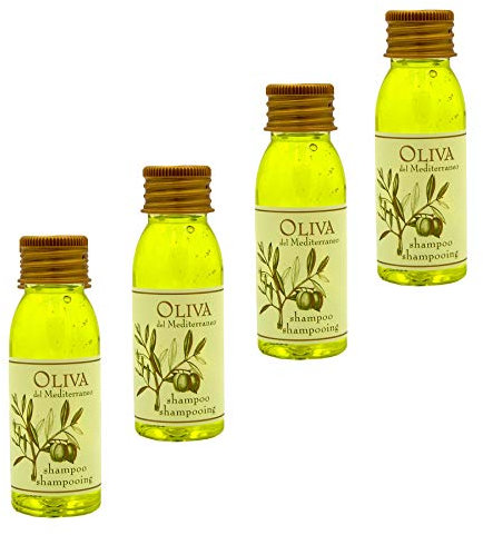 Awek.eu 100 Stück Hotel Shampoo mit Olivenöl Flasche 30ml Oliva Serie