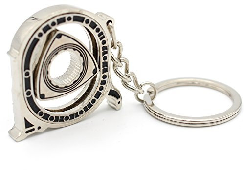 VmG-Store Rotor Schlüsselanhänger beweglicher Kreiskolbenmotor Wankelmotor S087 (Silber Chrom)