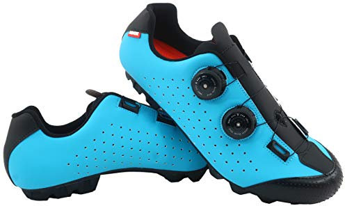 LUCK MTB Cycling Shoe Eros con Doppia Chiusura Rotante ad Alta precisione. (42 EU, Azzurro)