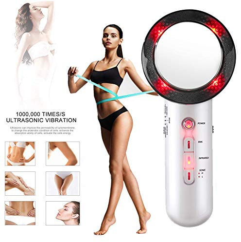 QIYE 3 en 1 Professionnel Ultrasons Graisse Cellulite Enlèvement Appareil de Massage pour Visage et Corps,Ultrasonique Cavitation Appareil pour Visage et Corps