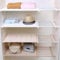 Yoillione Expandable Closet Shelves, Tension Shelf Separator Wardrobe Storage Organiser, White Cupboard Shelves, Adjustable Storage Rack Wardrobe Dividers(W 42cm, L 53-90cm)