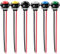 Gebildet 6pcs 12mm Precablato Impermeabile Momentaneo Pulsante SPST ON/OFF 3A/250VAC, Lockless Mini Rotondo Bottone per Tromba Auto, Campanello di Casa