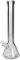 Black Leaf Wasserpfeife, Erlenmeyer-Kolbenbong, Zylinder-Bong | 50 cm, NS 19 (18,8mm), NS 14 (14,5mm) | klar | 9 mm dickes Glas | von bong-discount